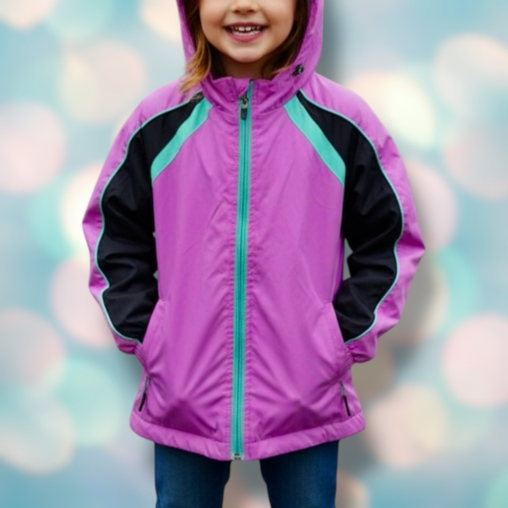 BCG Girl’s Pink Lightweight Windbreaker Spring Jacket Size S 7